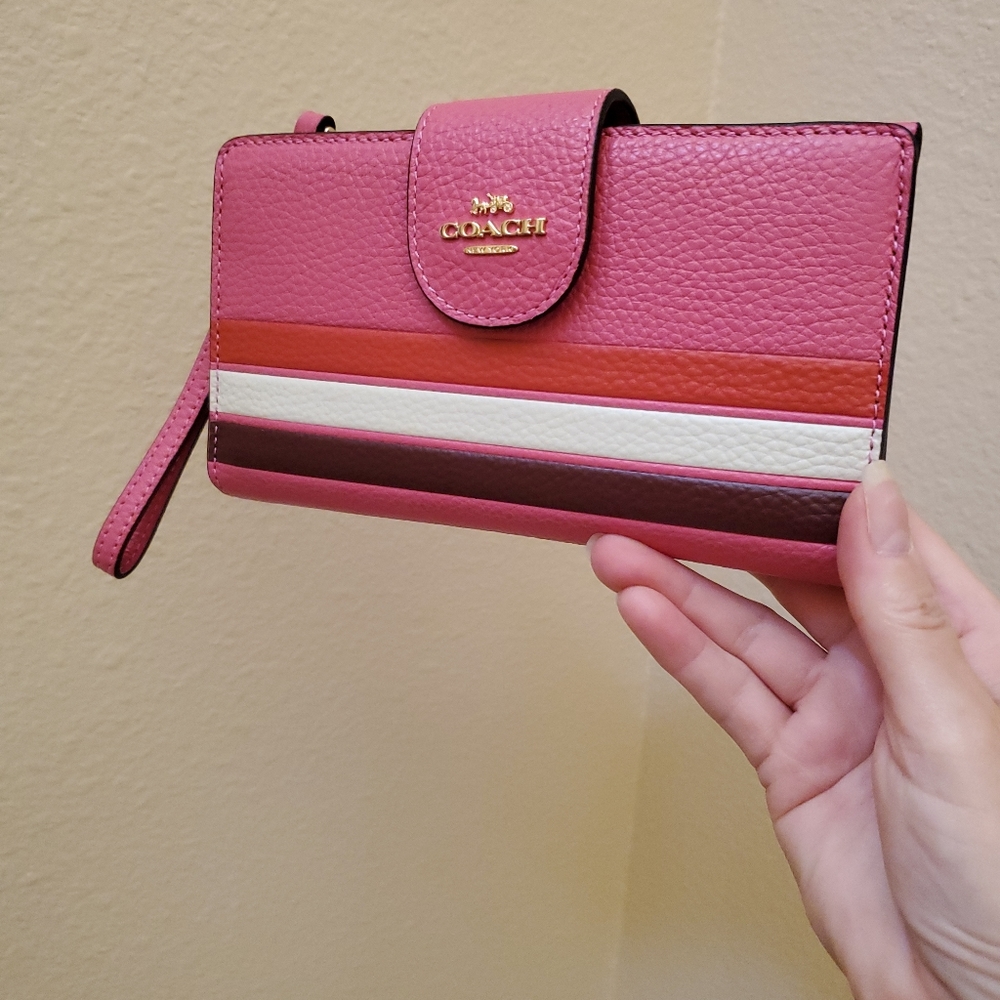 Coach Phone Tech Wallet Retro Stripe - Picture 9 of 10